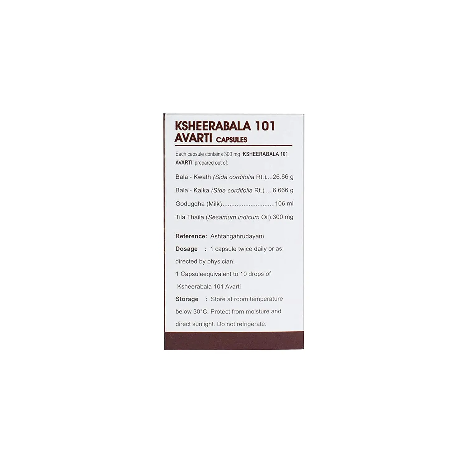 Ksheerabala 101 Avarti Capsule (100 Nos) - Image 6