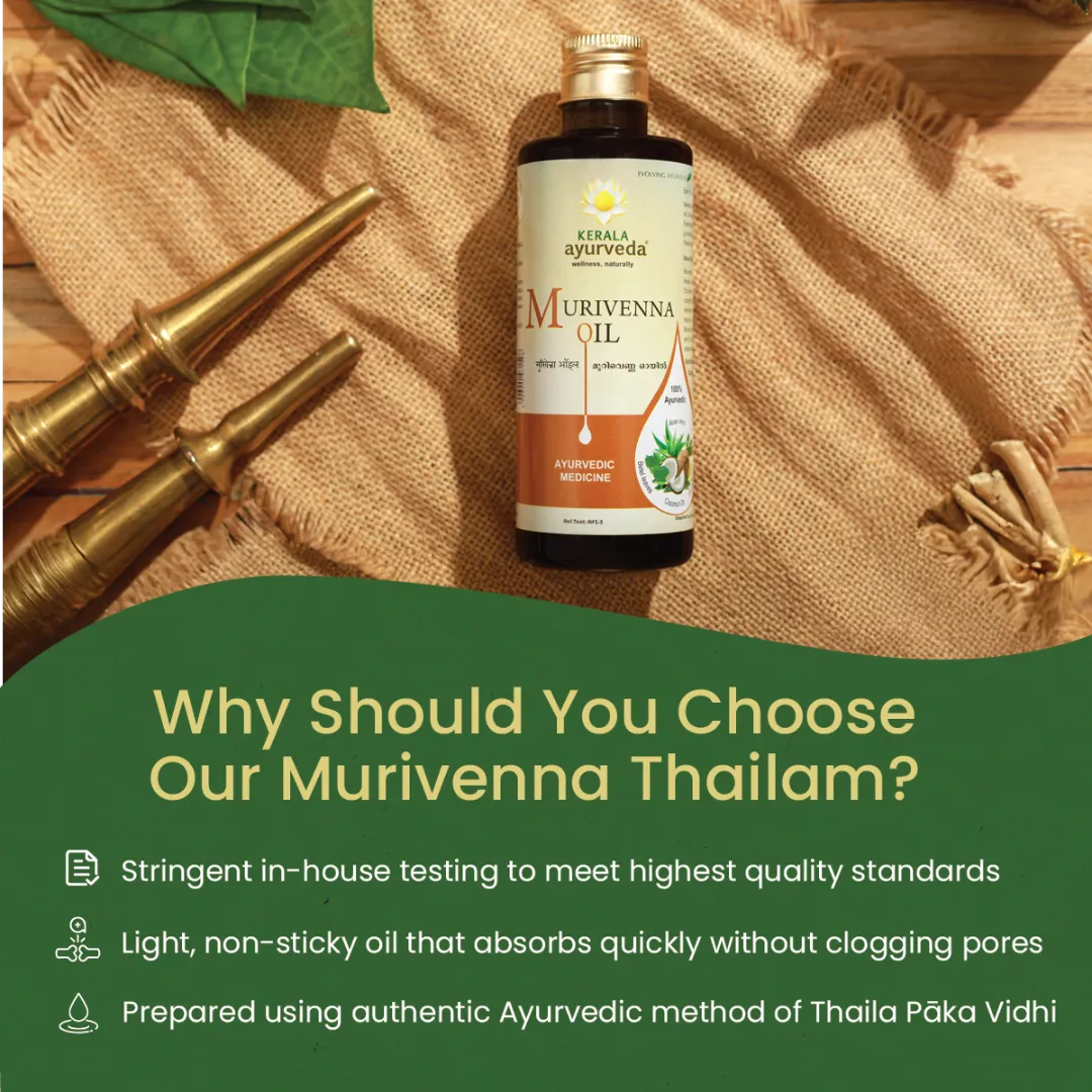 Murivenna Thailam Ayurvedic First-Aid Oil for cuts, bruises, Muscle Comfort & Joint Support - Image 5
