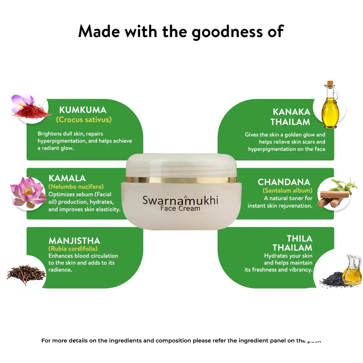 Swarnamukhi Face Cream for Natural Glow, Pigmentation Care & Reduced Appearance of Dark Spots - Image 3