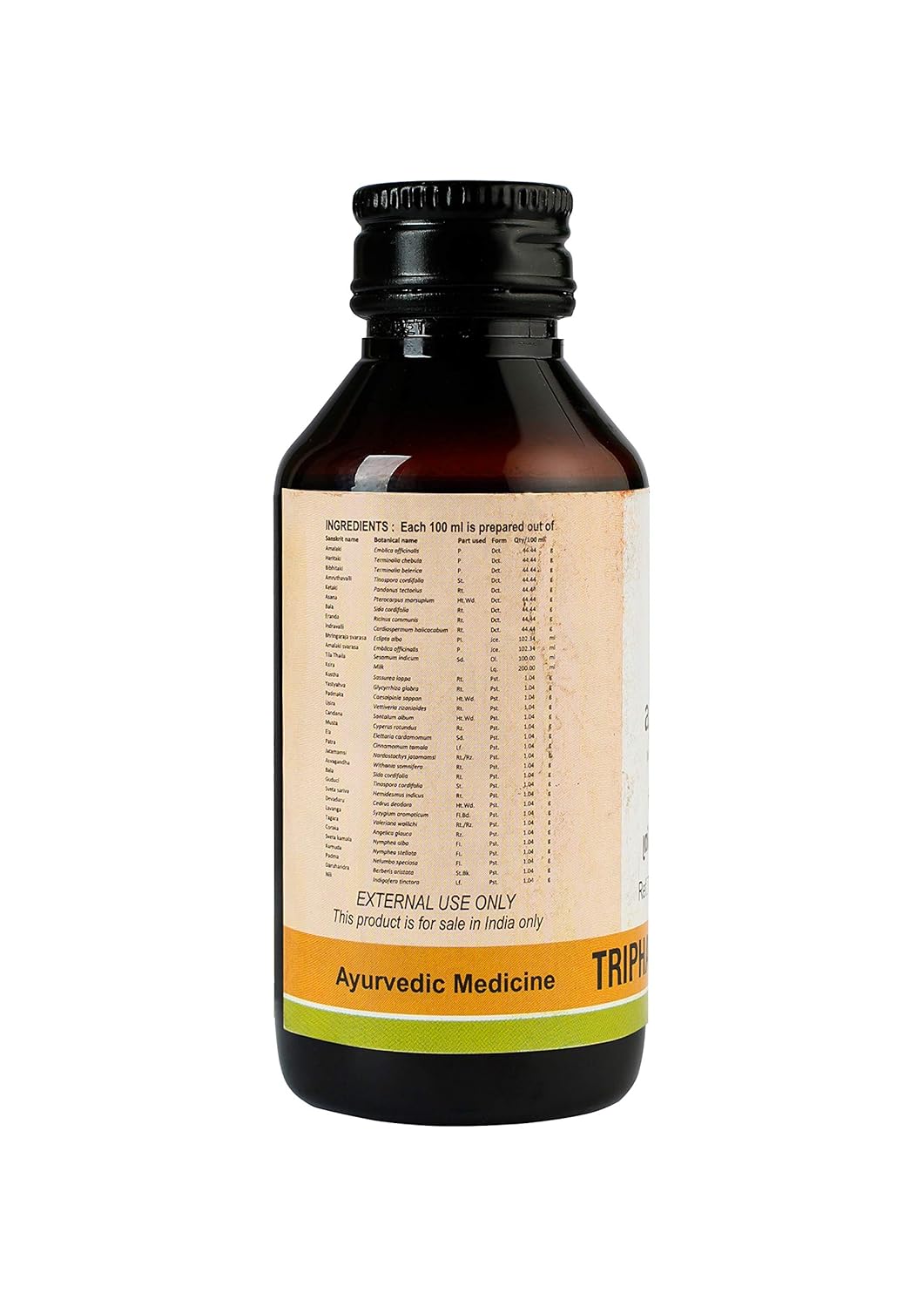 Thriphaladi Thailam (Oil-100 Ml) - Image 2